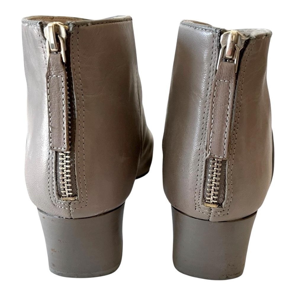 Nine West Elegant Light Gray Leather Ankle Boots 7.5 - Picture 5 of 10